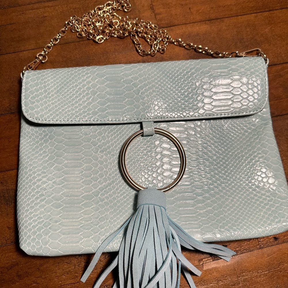 Alligator (faux) skin cross body or clutch